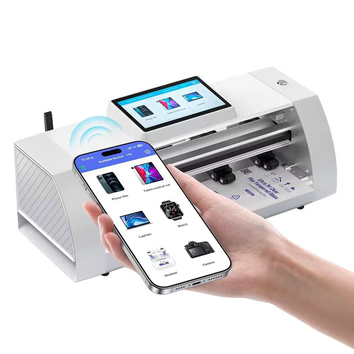 D-KING 5H 7H 9H Screen Protector Plotter Cutting Machine for Front Hydrogel Films With Accuracy Android System or Bluetooth APP