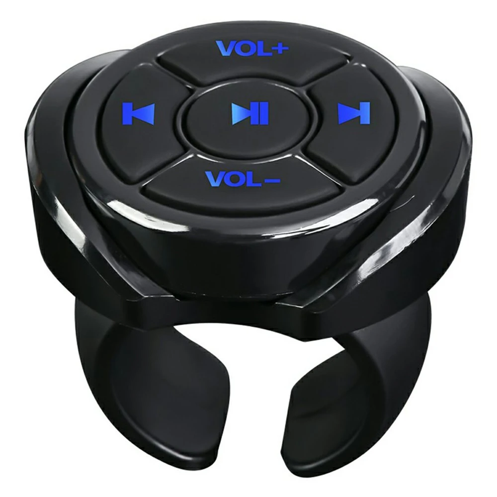 Car Wireless Media Button Remote Controller Motorcycle Bike Steering Wheel MP3 Music Play for Phone Tablet