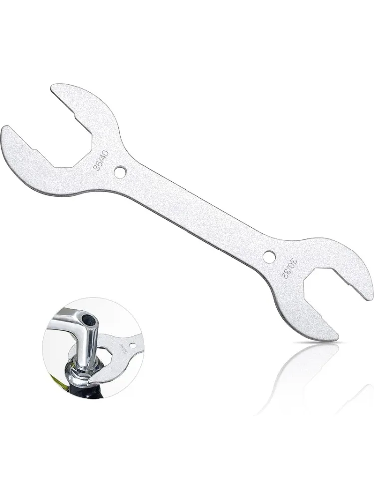 AliExpress NONE Universal Bike Headset Wrench Tool–30/32/36/40mm Multi-Size Spanner for Bicycle&Scooter Repair–Silver Alloy Maintenance Kit 1PC