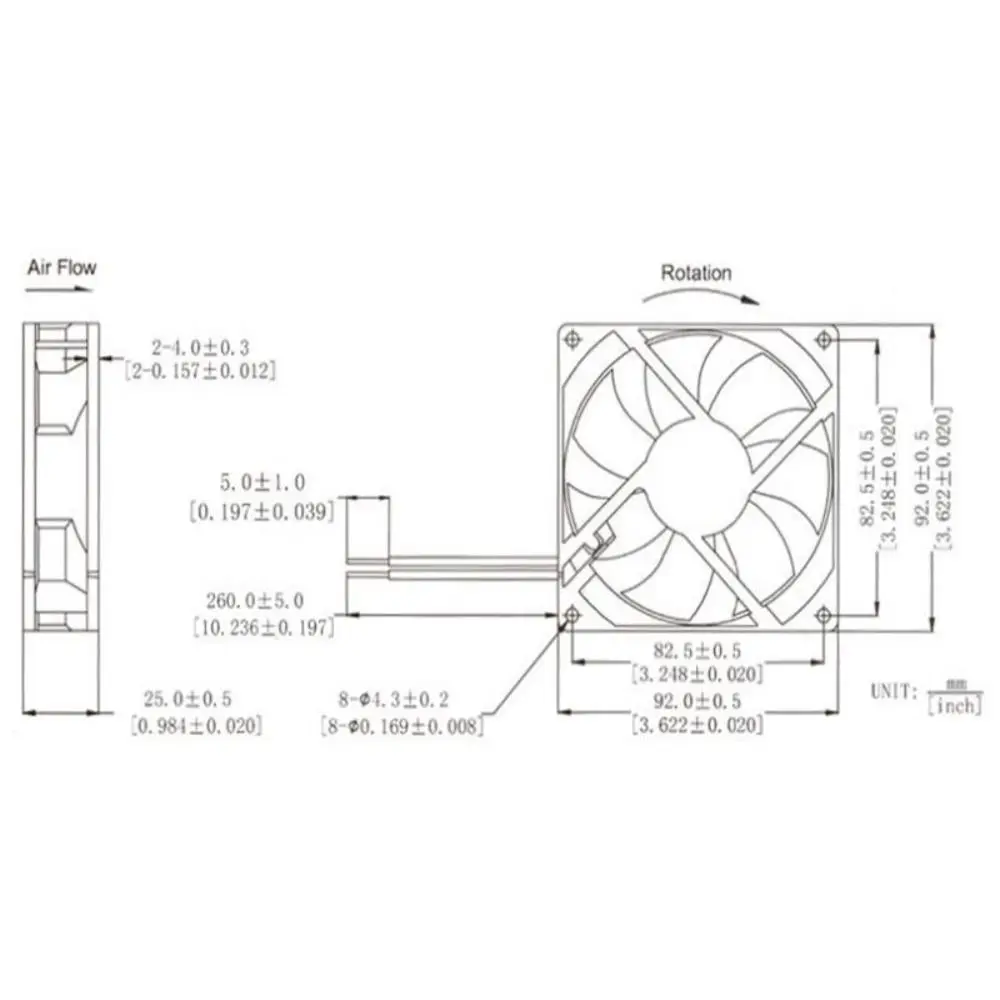1Pc 9CM 24V 0.30A 4500RPM Metal Welding Machine Cooling Fan Exhaust Ventilation Small Square Fan for YTD249225S04501 view 6