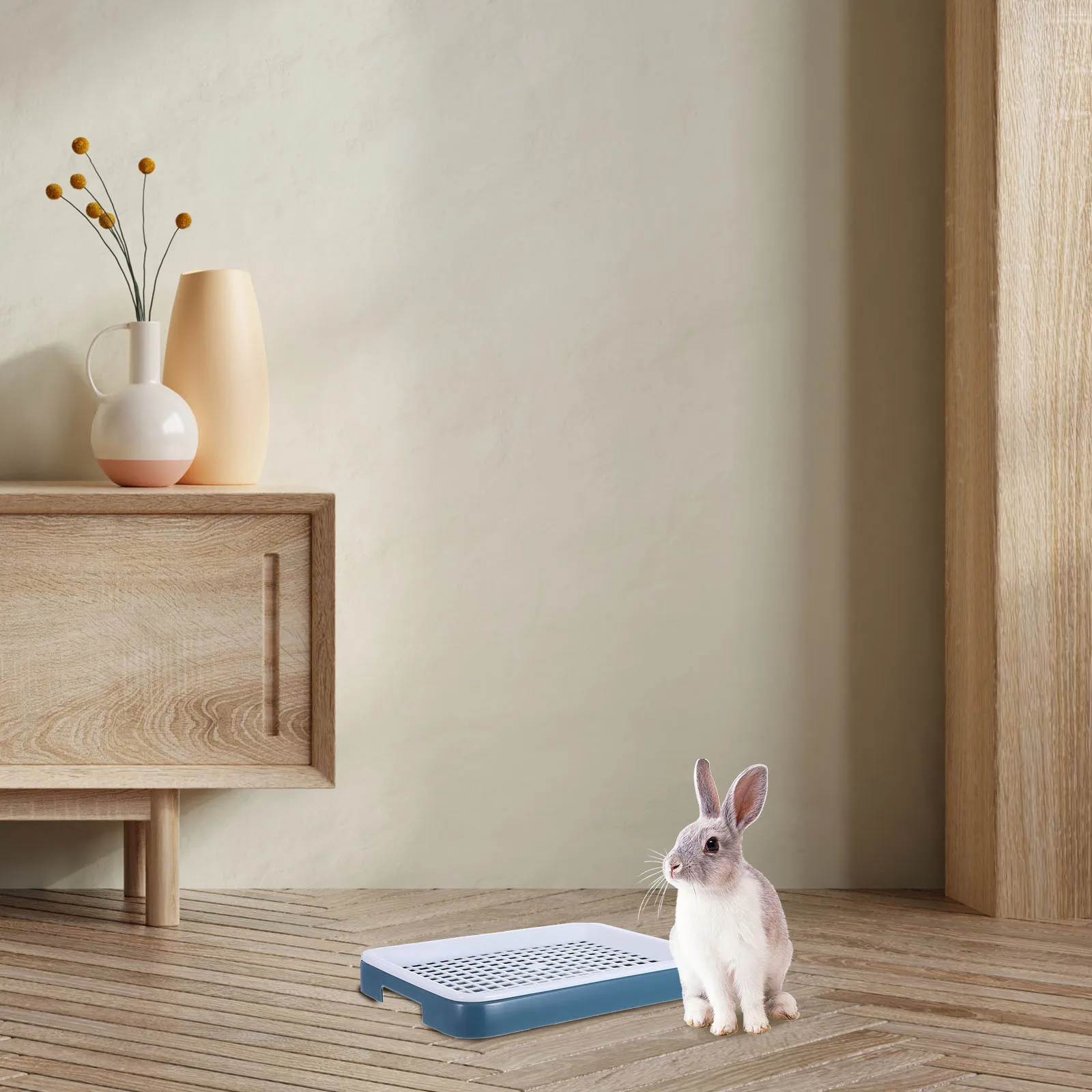 

Rabbit Chinchilla Toilet Indoor Bunny Litter Tray for Small Animals Cat Box Pan Plastic Ferret Restroom Hamster Chinchillas