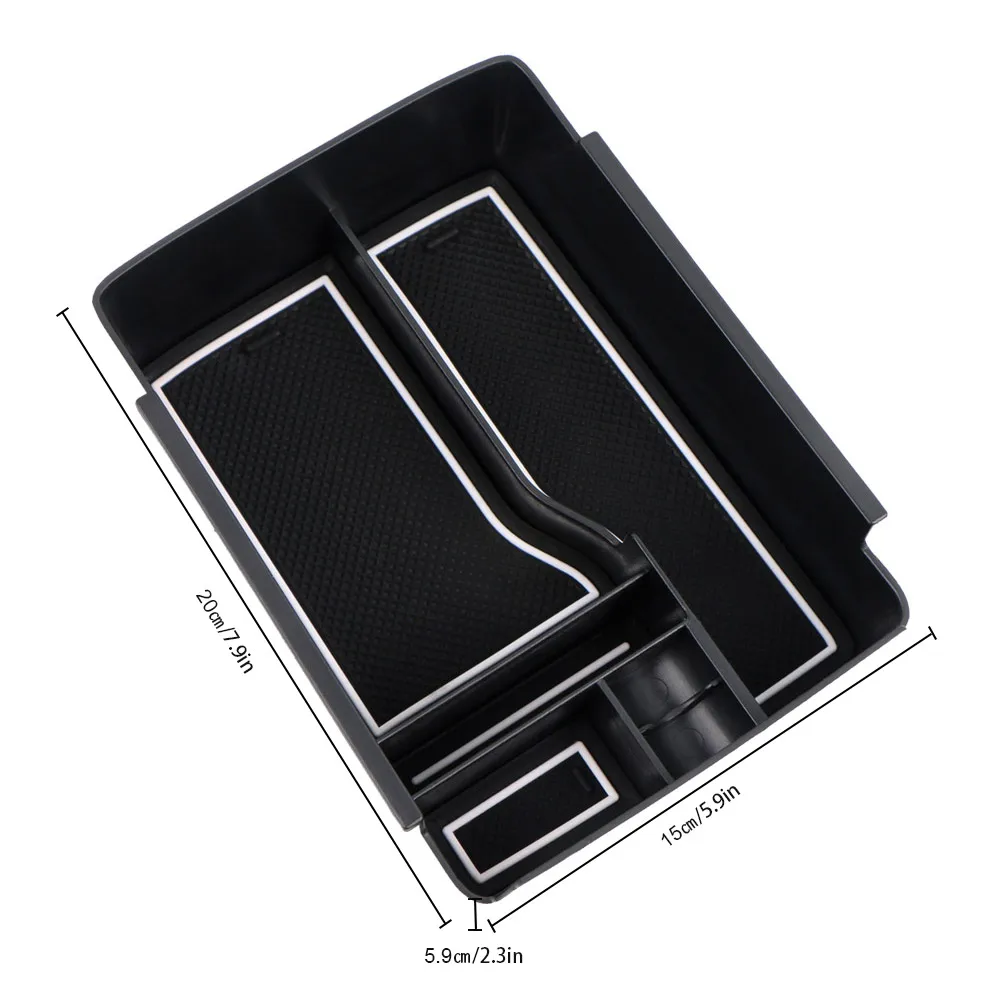 Car Central Armrest Storage Box For Hyundai Ioniq EV 2021 Central Control Organizer Tray Accessories ABS Material