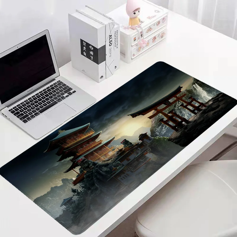 Oriental Painting Computer Table Desk Mat Gamer Accessories Keyboard Pad Mouse Pad With Backlight Pc Gaming Computers Deskpad