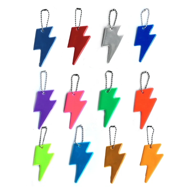 12Pcs Reflective Pendant Safety Reflective Pendant Reflector Reflective Pendant Kids Safety Pendant for Bag Backpacks