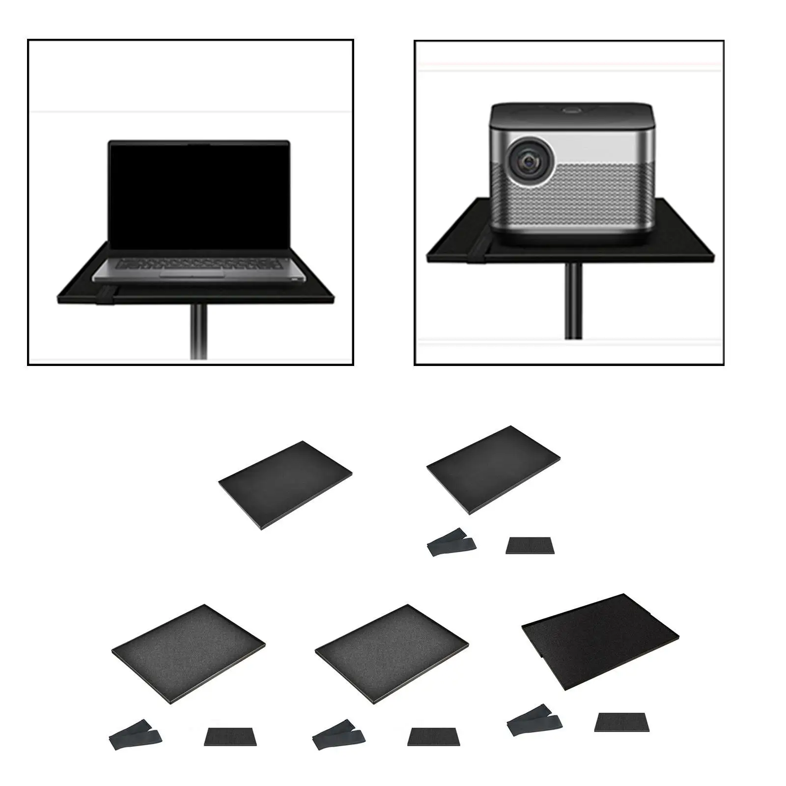 Laptop Projector Tray Holder Tripod Stand Pallet Metal Easy Installation Universal Utility Storage Tray for Notebook Home