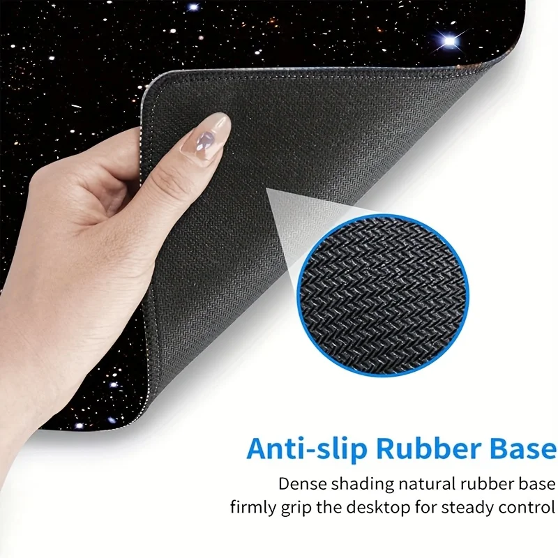 لوحة ماوس بتصميم مساحة من Star Cluster، ملحقات مكتبية كبيرة مطاطية مضادة للانزلاق للمكتب والألعاب، سجادة ديكور للوحة المفاتيح #4