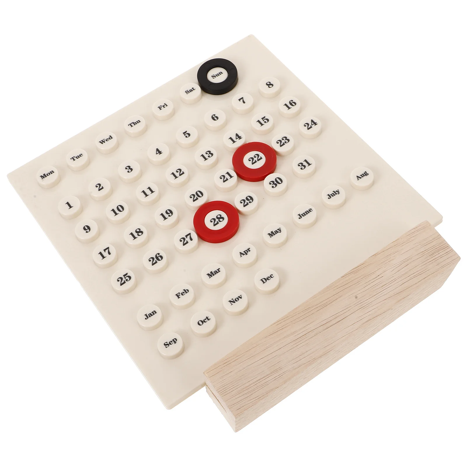 

Diy Perpetual Wooden Flip Desk Calendar Milk White Minimalist Standing Block Calendar For Office Home School Use