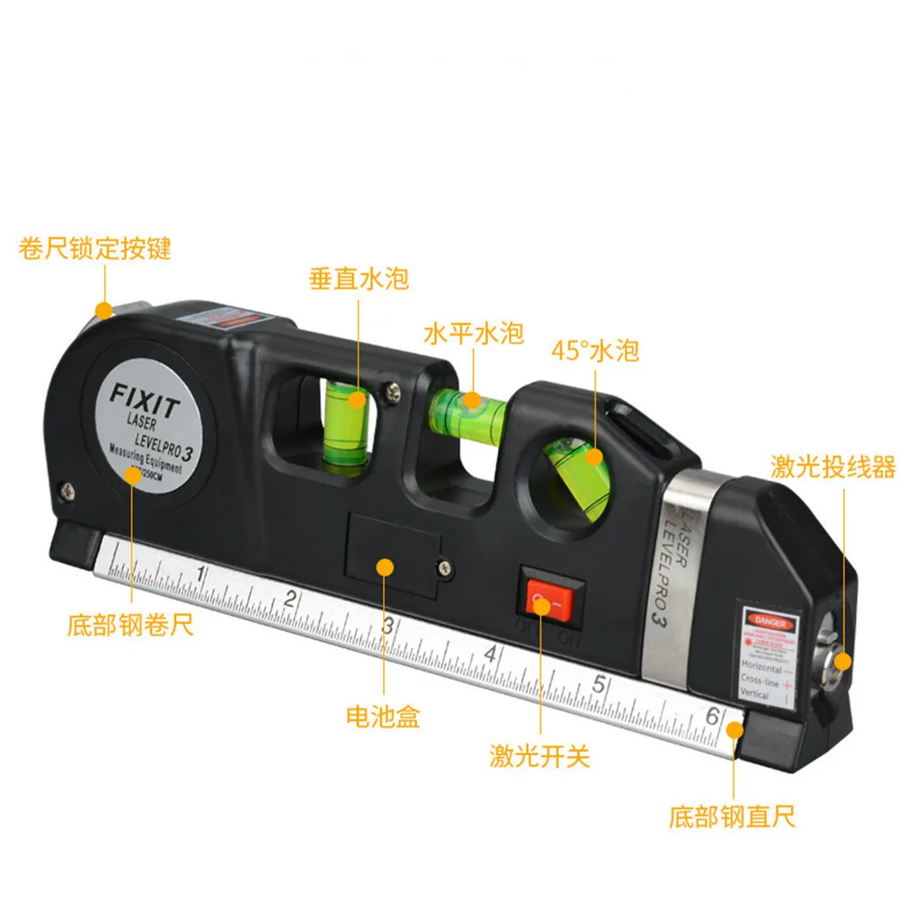 Multipurpose Laser Ruler Laser LV03 Multifunctional Laser Level and Spirit Level Metric Rulers Laser Straight Line Horizon