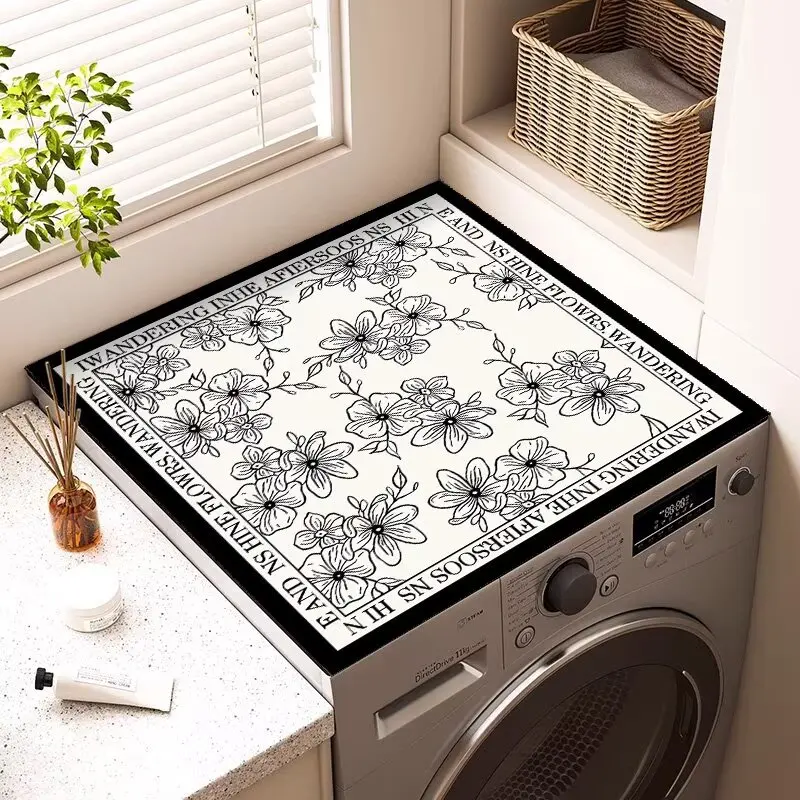 Roller washing machine dust cover cover pad waterproof sun protection refrigerator cover cloth table mat bedside table mat