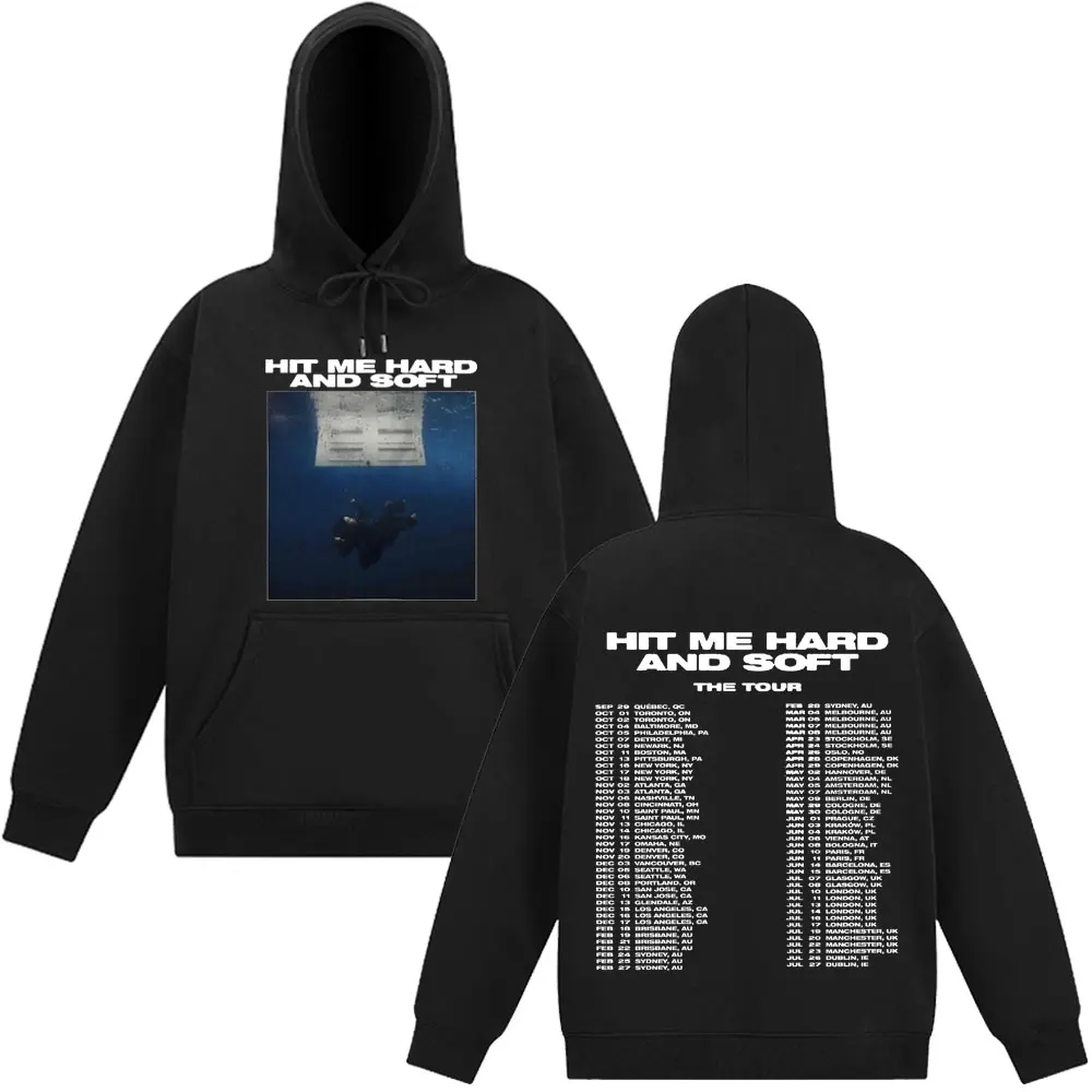 

Hit Me Hard and Soft Tour 2025 Retro Hoodies Men Women Fashion Design Sweatshirts Casual Loose Long Sleeve Pullover Streetwear