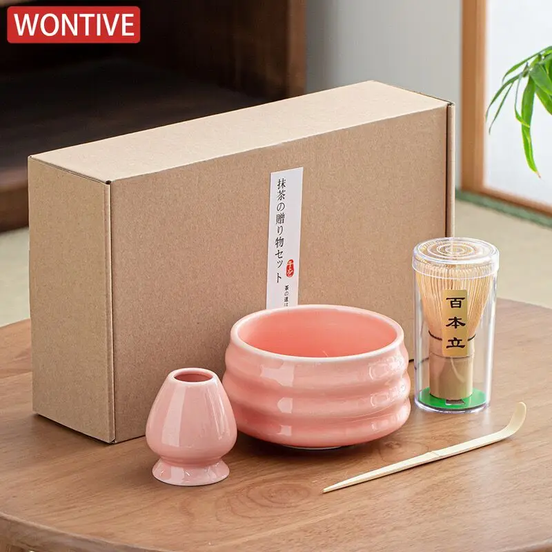 

Matcha Whisk Set 4PCS/set Japanese Matcha Tea Set Japanese Ceramic Matcha Gift Box MatchaS Tea Set With Whisk And Bowl Sumptuous