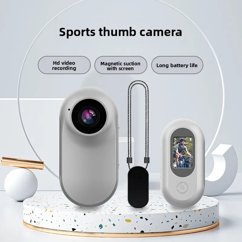 

Thumb motion camera 1080p HD, with screen hanging neck magnetic cord vlog recorder, thumb motion camera,withmultiple accessories