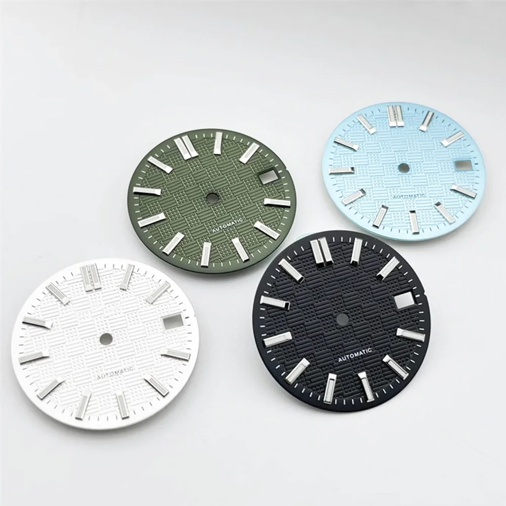 28.5mm green luminous NH35 sterile dial watch accessories watchmods