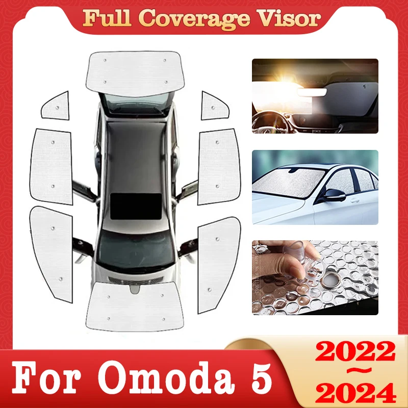 

Car Full Coverage Sunshade For Chery Omoda 5 Chirey C5 2022 2023 2024 Windshield Window Sunshade Protection Visor Car Acessories