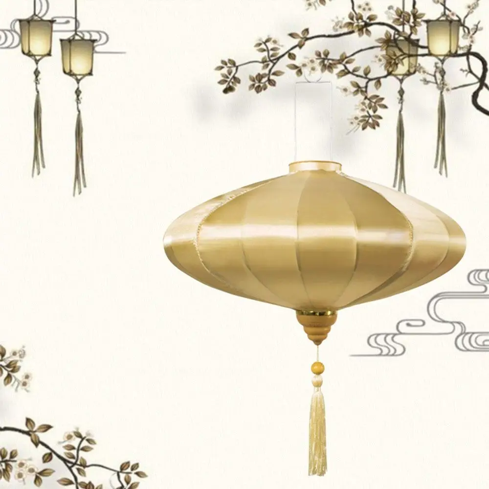 

Chinese Mid Autumn Festival Antique Lantern Traditional Festival Handmade Fabric Retro Vietnamese Lantern DIY Portable