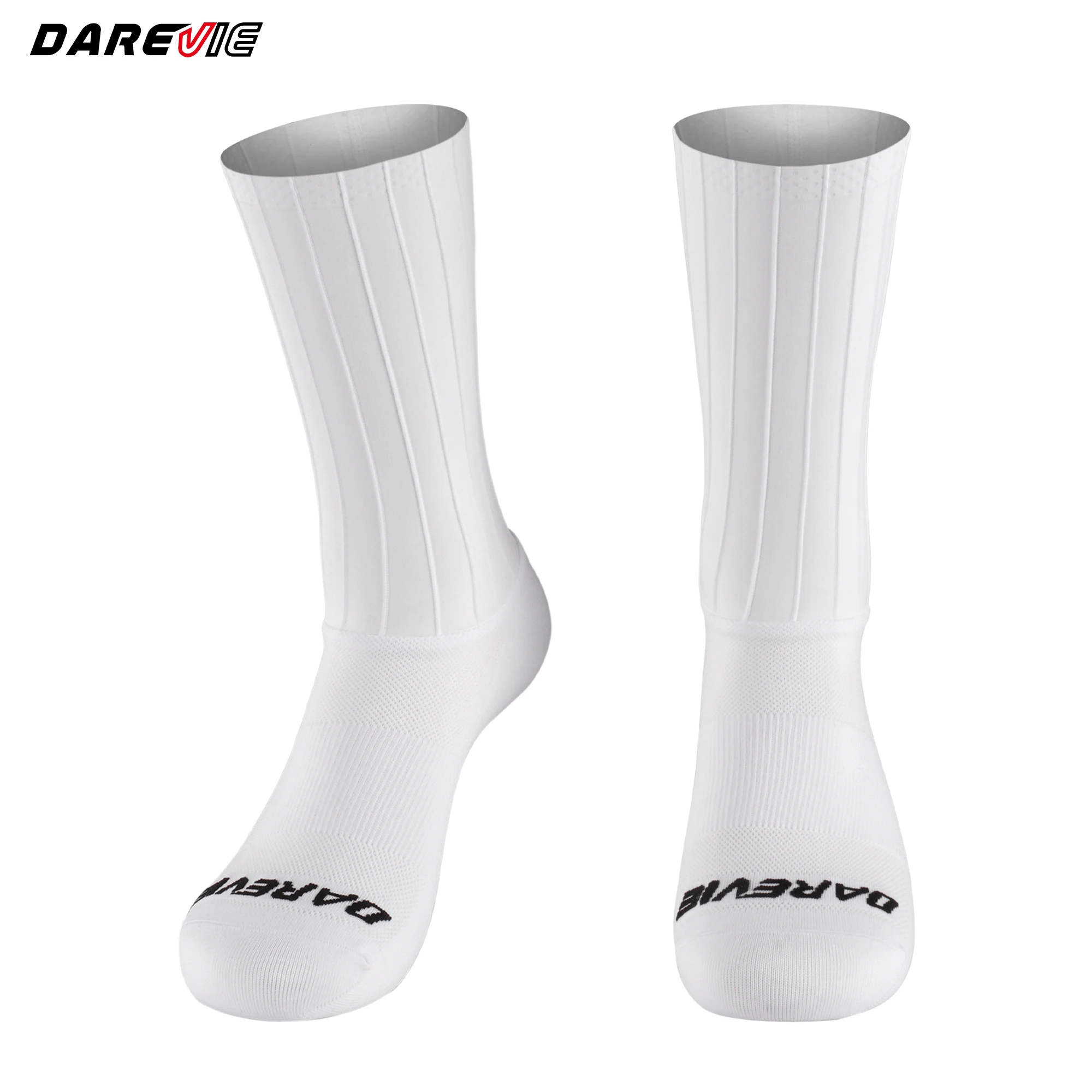 DAREVIE Sportsocken Aero High Speed Schnelltrocknend Rutschfest Outdoor Herrensocken Feuchtigkeitsableitend Windwiderstand Reduzierend Damensocken