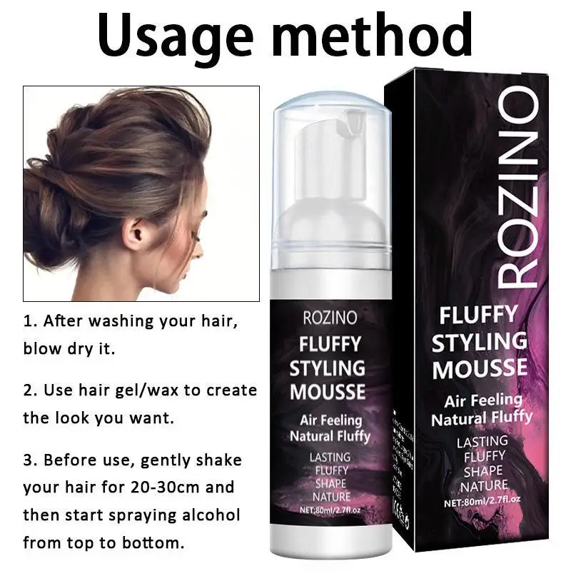 موس تكثيف 80 مل، رغوة تصفيف الشعر المنفوش السميكة للحجم والملمس والجسم، تيمز فيريز آند فلاوايز، جميع أنواع الشعر