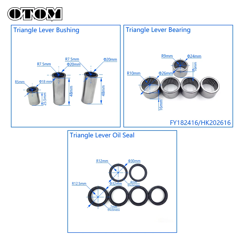 OTOM Motorcycle Triangle Lever Linkage ARM Maintenance Kit Bearing Rear Shock Swing Oil Seal Bushing For KTM SXF FC 250 350 450