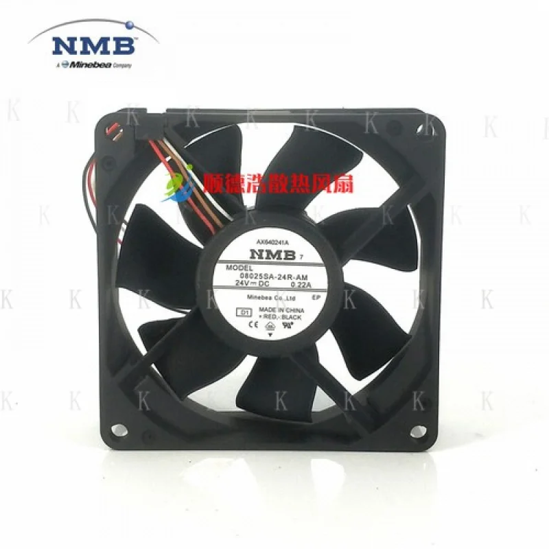 

C 1pcs FOR NMB 08025SA-24R-AM 24V 0.22A 8cm 8025 Inverter Print Copier Fan