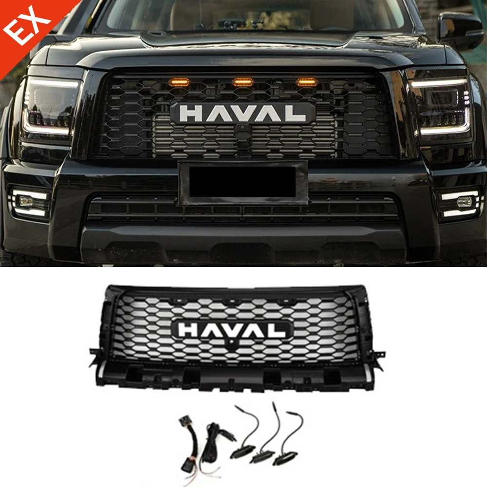 

For GMW Haval H5 2023-2025 Accessories Car Original Front Grille Hood Engine Decor Cover Front Grille Frame Middle Grille