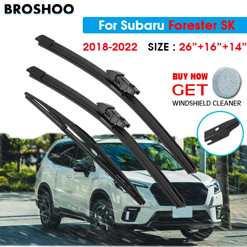 Car Wiper Front Rear Wiper Blades Set For Subaru Forester SK 2018 2019 2020 2021 2022 Front Rear Window 26