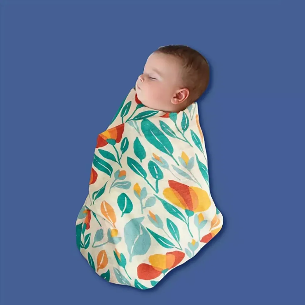 4 pçs/set bebê musselina swaddle cobertor toalha de banho macia para recém-nascido algodão de bambu infantil saco de dormir envoltório 120*110cm