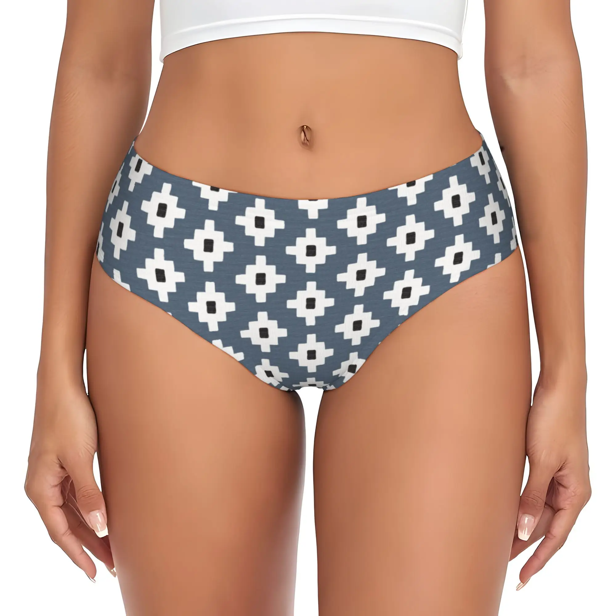 Custom Women's Bohemian Wallpaper Brief Panties Female Soft Underwear Underpants