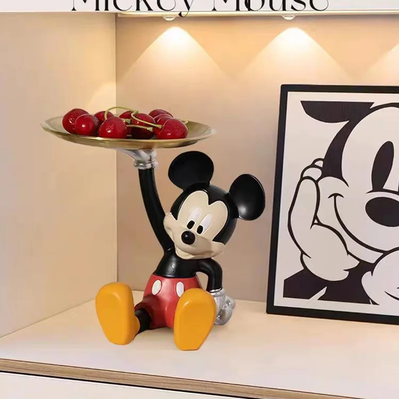 

Disney Kawaii Cartoon Mickey Mouse Tray Ornaments Figure Home Soft Living Room Bedroom Tv Cabinet Decorations Cute Present