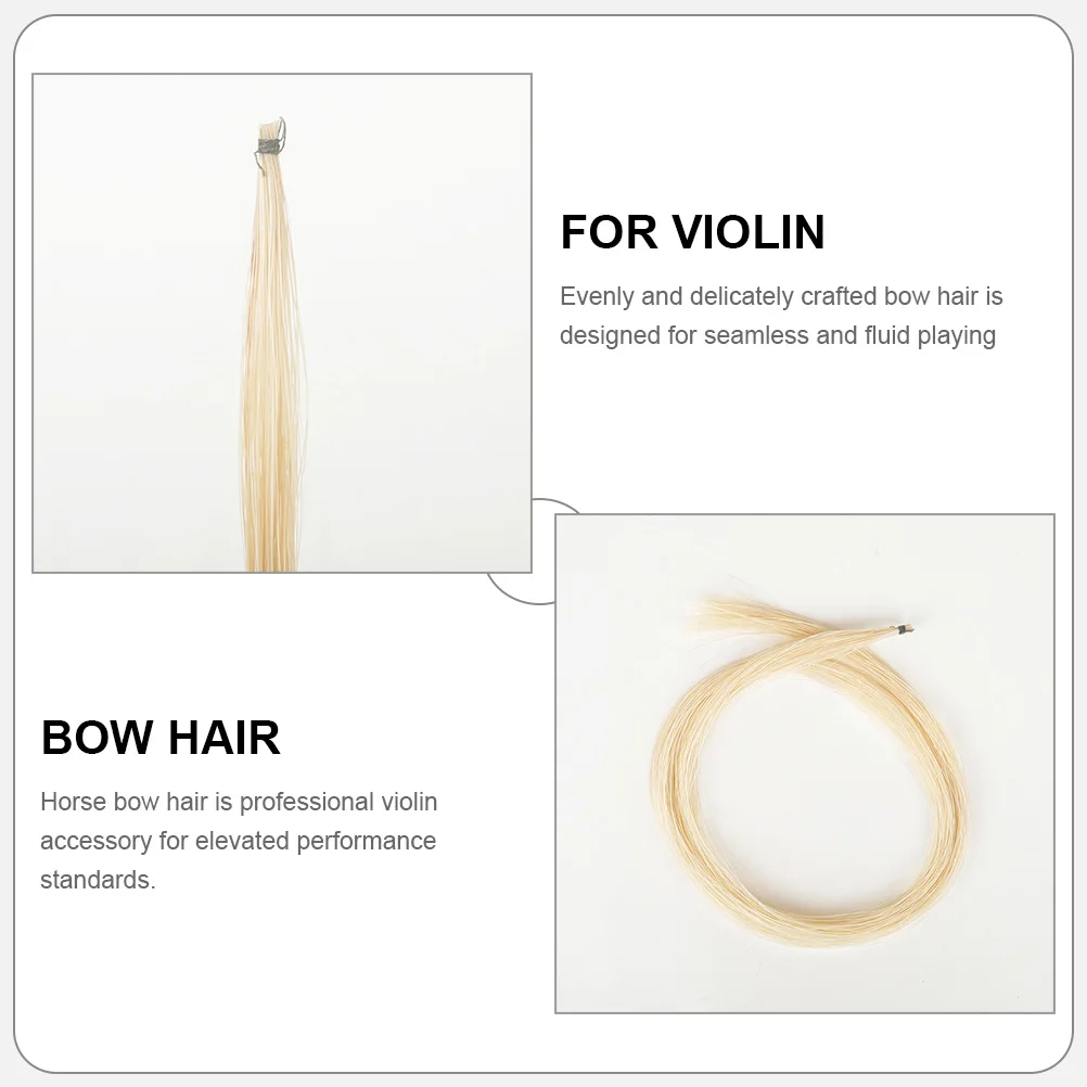 

Evenly Crafted Horse Tail Hair For Violin Bow Professional Grade Accessory Superior Sound Effortless Install Music Components