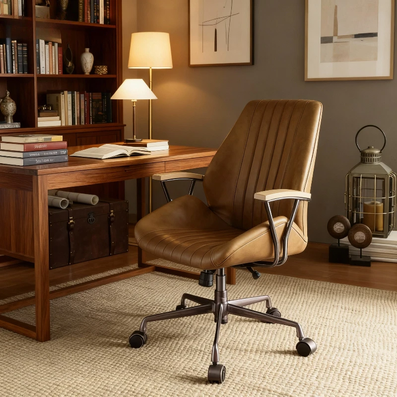 Coffee Top Accordion Chair Office Leather Grain Adhd Gaming Aesthetic Owl Arm Armchair Bedroom Designer Wheels Bald Office Chair