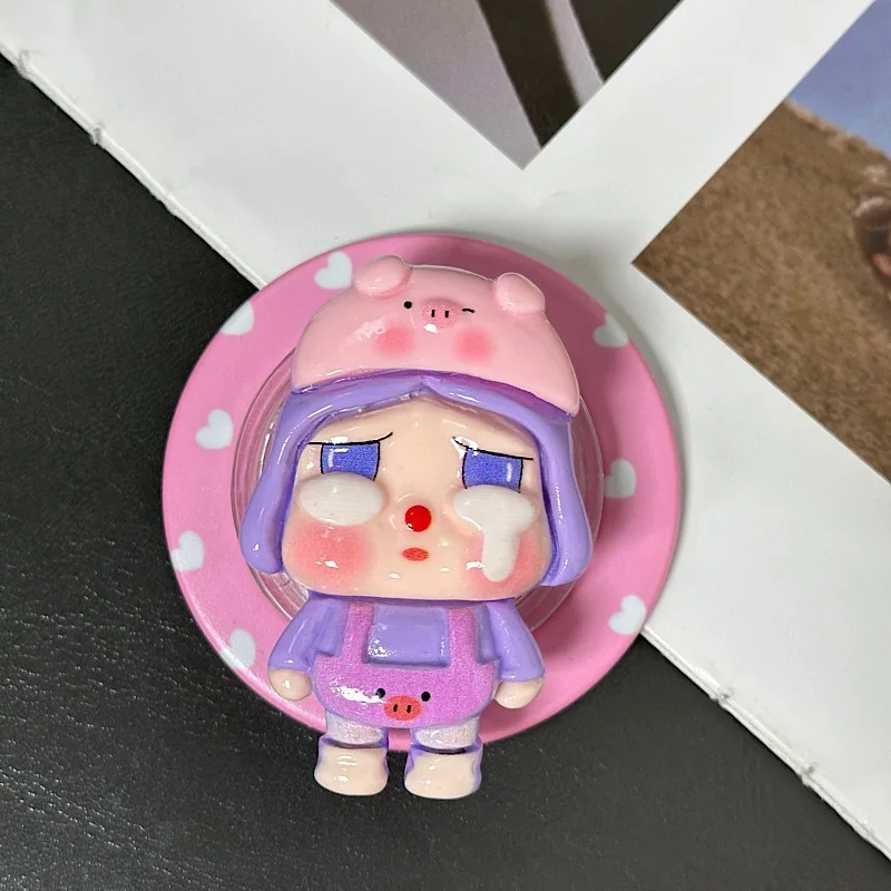 Bracket Magnetik Resin Gel Krim Baru Motif Tas Menangis Kartun, Cocok untuk Ponsel MagSafe, Bracket Hisap Kuat Untuk iPhone 17