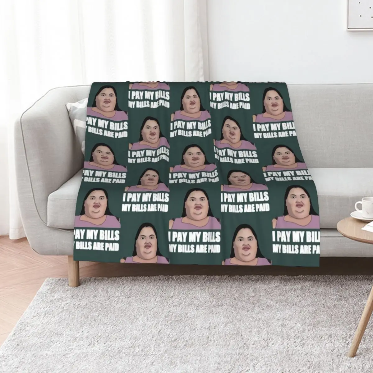 1000lb Sisters Amy - My Bills Are Paid Throw Blanket Luxury Soft Plush Plaid Personalized Gift Flannels Large sofa bed Blankets