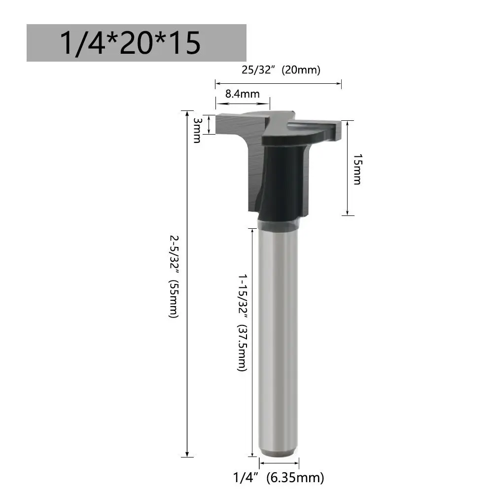 1/4" Shank Arc Bending Router Bit T-half Round High Strength Arc Bending Integrated Cutter YG8 Flat Slotted Milling Cutter