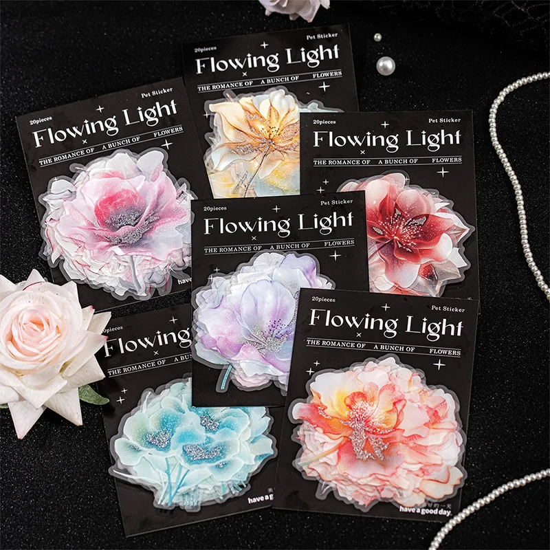 

20pcs Kawaii Stationery Stickers Flowing Flower House DIY Craft Scrapbooking Album Junk Journal Happy Planner Diary