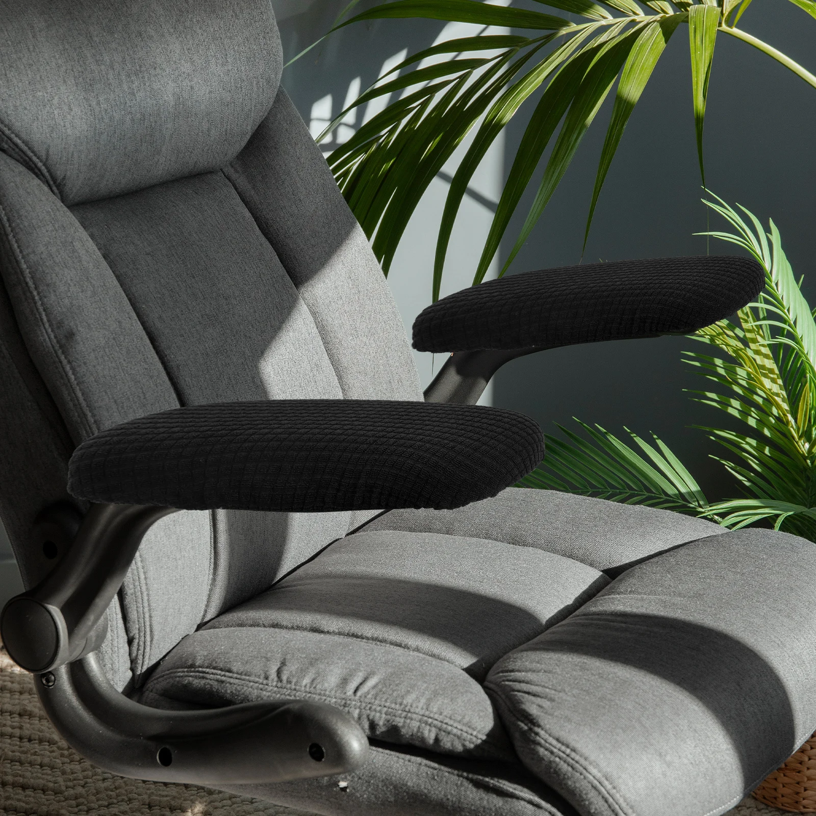 

2pcs Covers For Chairs Polyester Handle Pads Anti-Slip Office Chair Armrest Cushion Home Office Use Chair Armrest Cover