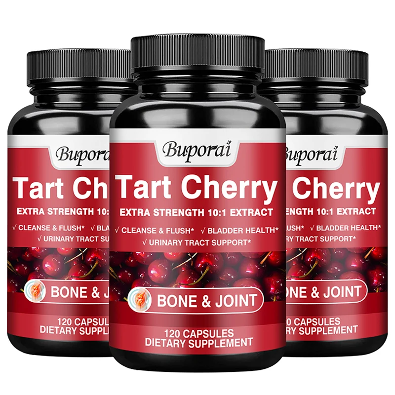 

Tart Cherry Capsules - Uric Acid Cleansing, Joint Health, Promotes Muscle Recovery, Antioxidant