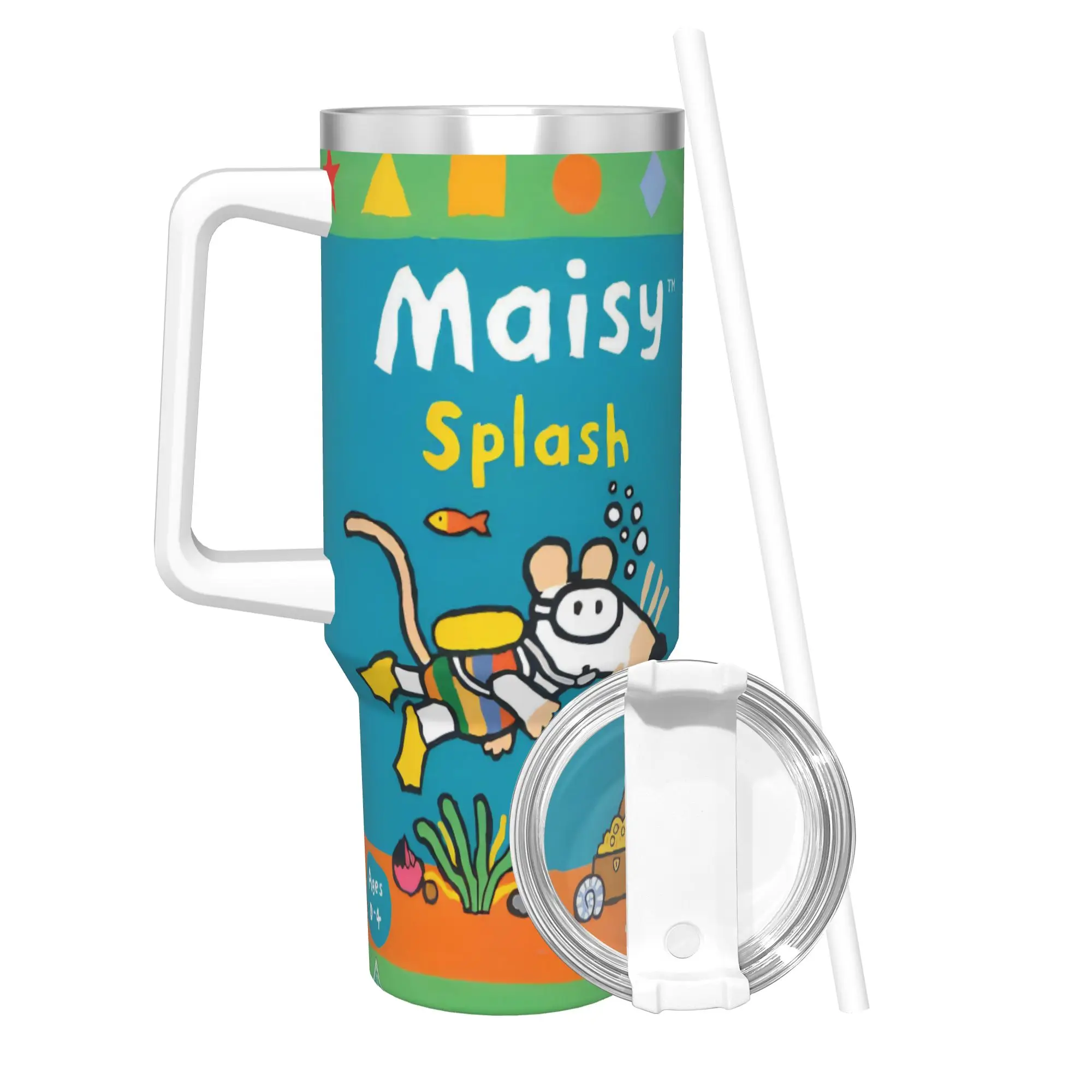 Maisy Mouse 40oz Tumbler Stainless Steel Double Wall Vacuum Insulated  Cup With Straw