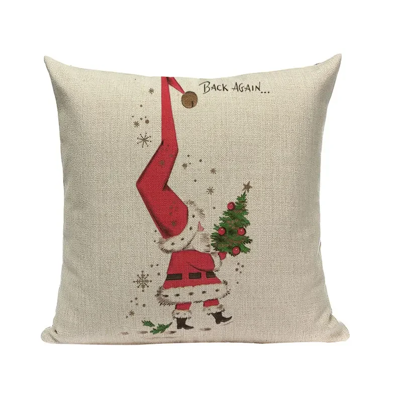 45cm*45cm Christmas Cushion Cover Xmas Ambience Square Pillow Case Sofa Home Christmas Gifts