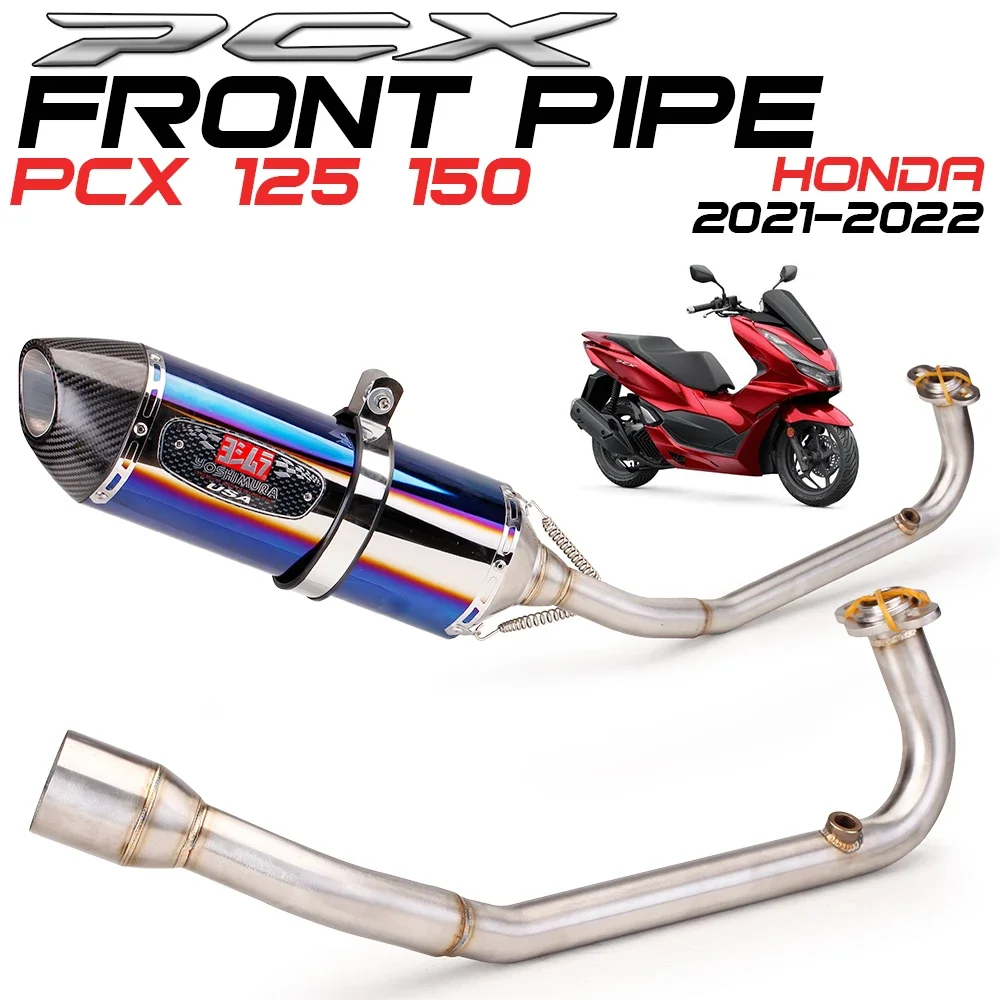 For Honda PCX125 PCX150 PCX 125 150 2021 - 2022 Motorcycle R11 Exhaust Escape Full System Muffler Front Mid PipeX