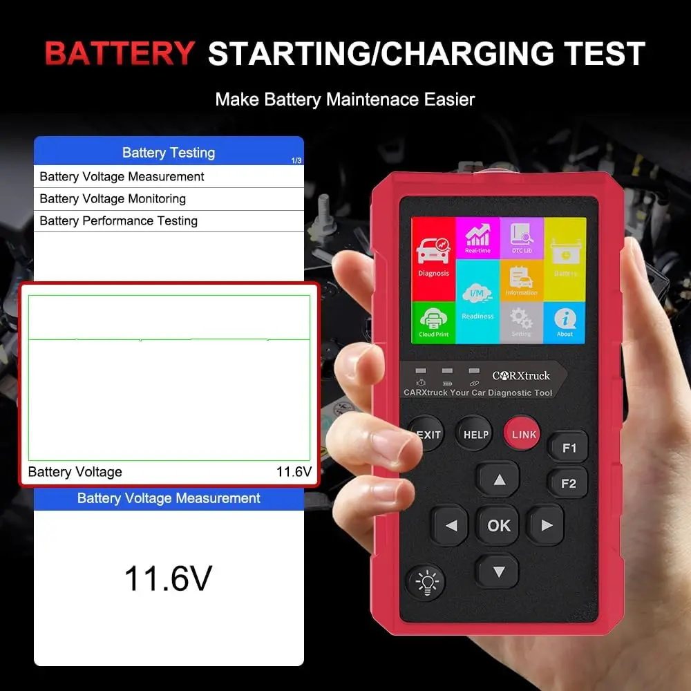 Scanner wireless OBD2, strumento diagnostico Bluetooth per Android/iPhone, controllare il lettore di codici del motore con dati dal vivo e ripristino del codice di guasto,
