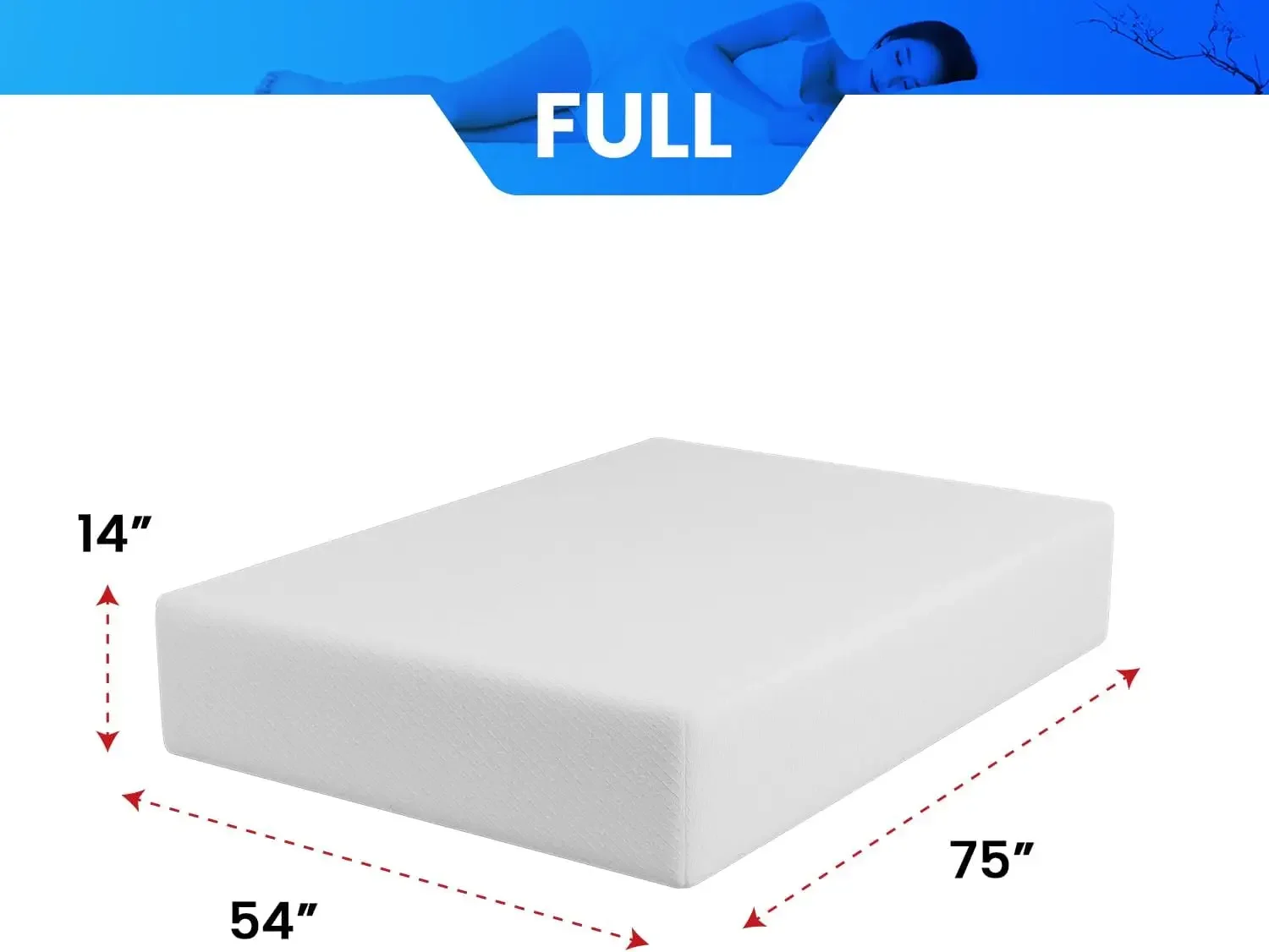 14 Inch/Medium-Firm Mattress/Gel Memory Foam Mattress/Fiberglass Free/-US Certified/Bed-in-a-Box/Cool Sleep