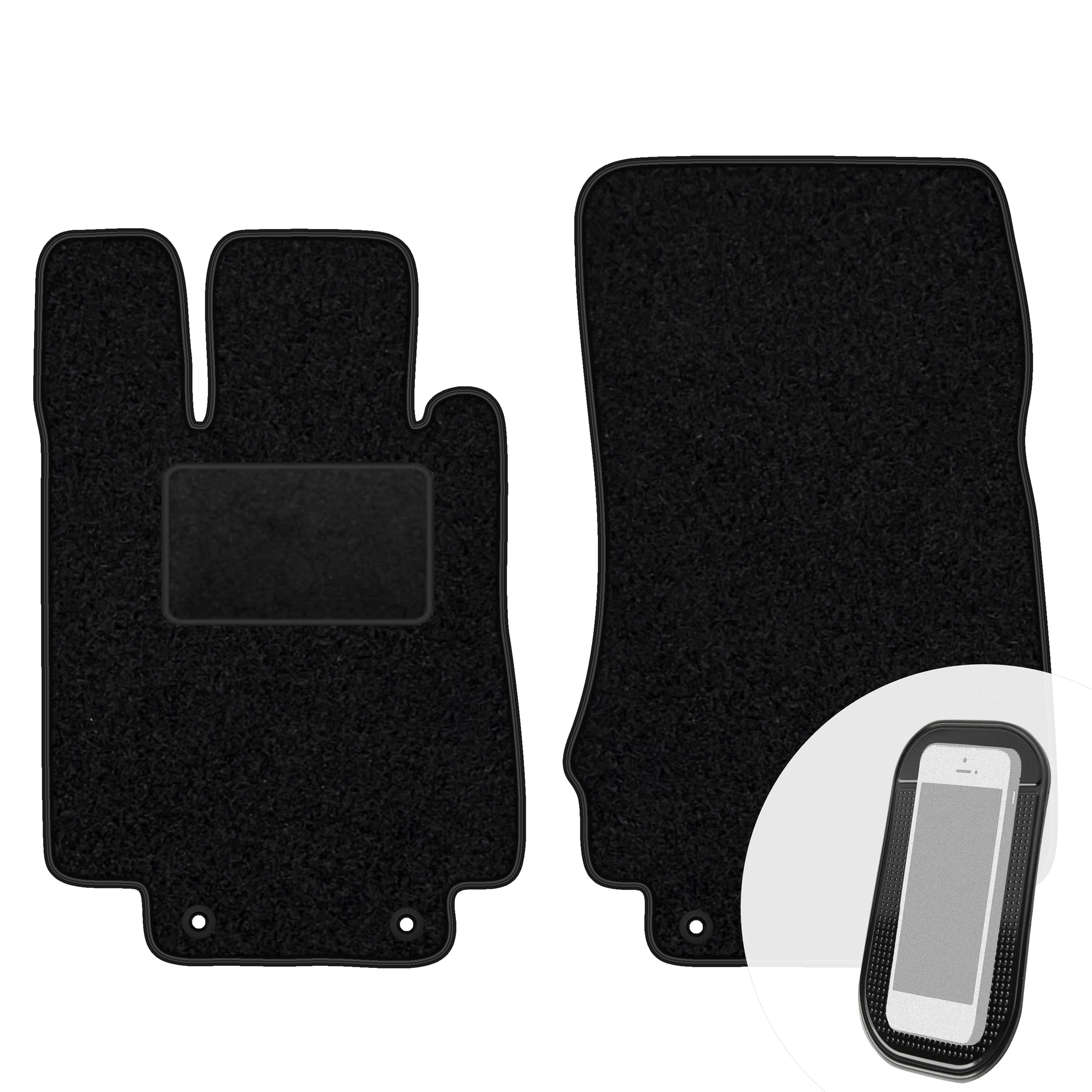 Veloursmatten Przody Zwart voor Mercedes Cl-Klass C215 1999-2006