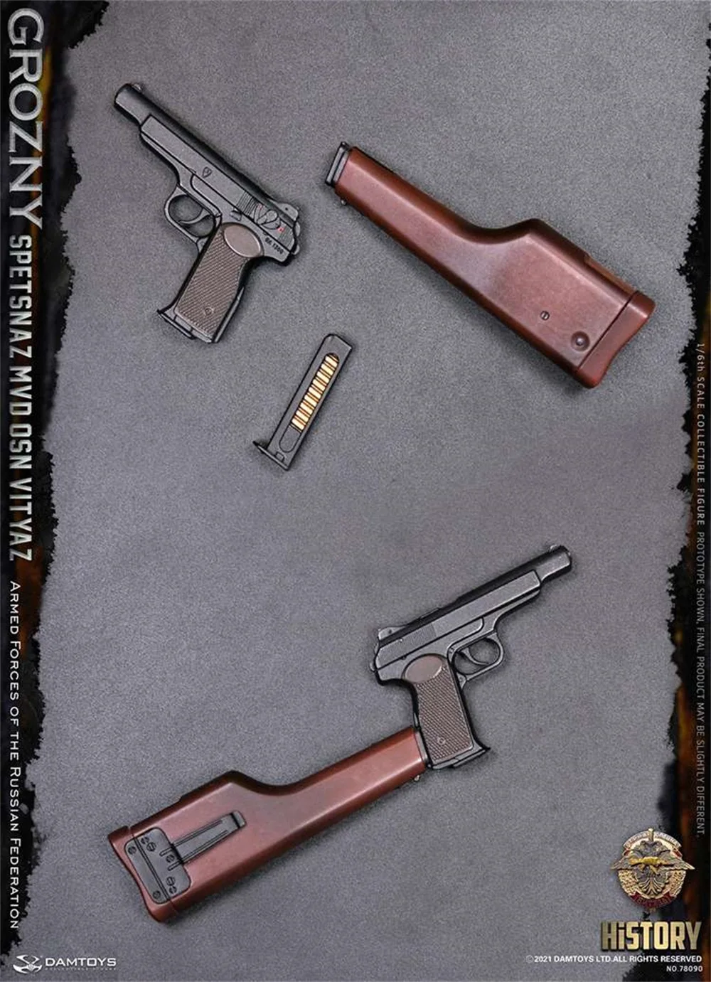 

1/6 DAMTOYS DAM 78090 Mini Toys Model Not Real The Secondary Stechkin APS Toys Model For Fans