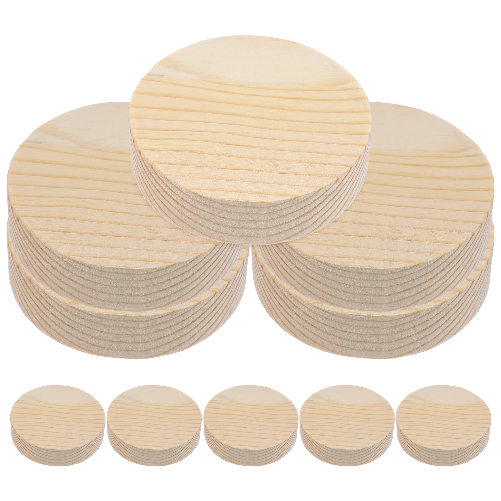 10 PCS Paper Cut Child Place Mats for Dining Tables Decoraciones Para Salas Casa Bamboo Discs Wood Slices