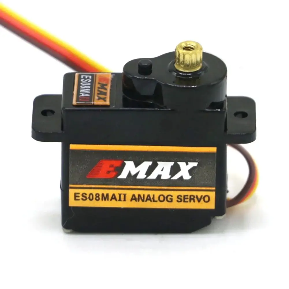 12G Mini Metal Gear EMAX ES08MAII is suitable for RC Hobbies simulation servo in automobiles, ships, helicopters, and airplanes