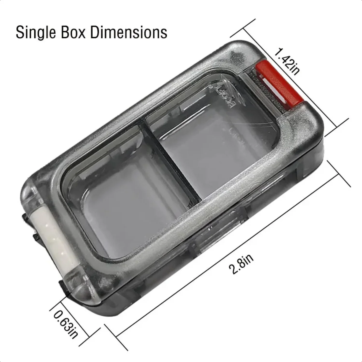 Mini Tackle Box Luminous Waterproof Small Accessories Box Removable Freely Assemble Organizer Pocket Tackle Box 1Pcs