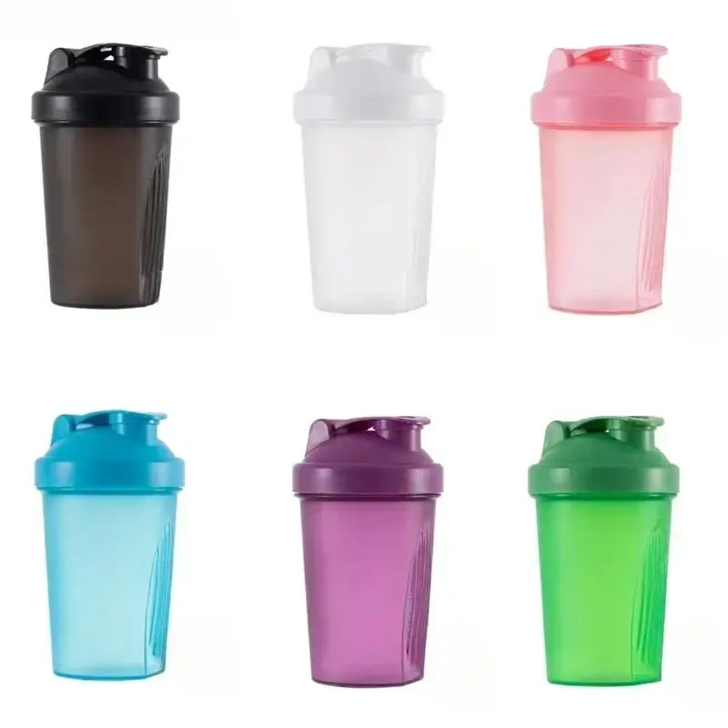 New 400ML Blender Shaker Bottle with Stainless Ball BPA Free Plastic Protein Shakes Leakproof for Powder Workout Gym Sport