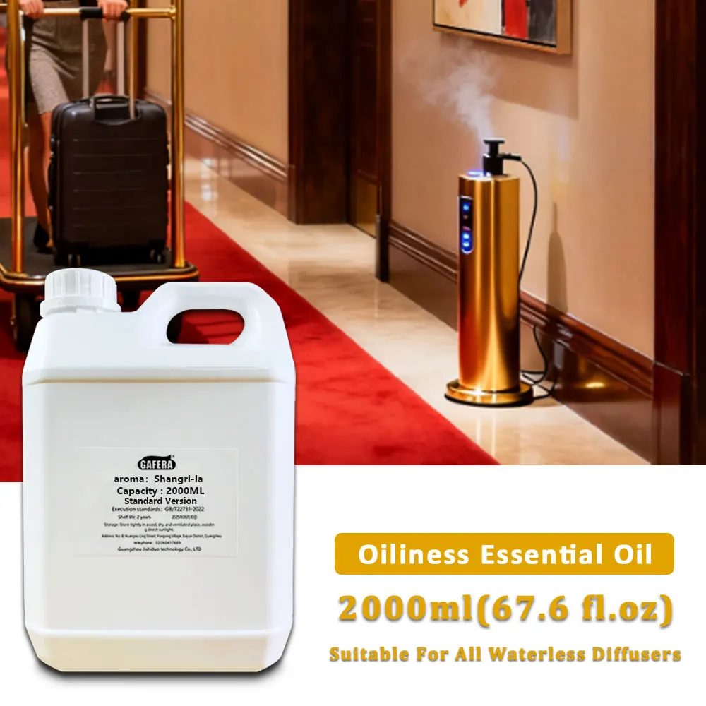 GAFERA 2000ml (67.6 fl.oz) Shangri-La/Ice Age Essential Oils - For All Waterless Diffuser, Diffuser Replenish Aromatherapy Oil