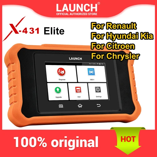 르노 현대 기아 시트로엥 LAUNCH X431 엘리트 2.0 OBD2 스캐너, 양방향 스캔 도구, 모든 서비스, ECU 코딩