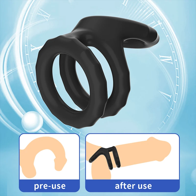 

New Cock Ring Delay Ejaculation Penis Ring Reusable Soft Silicone Dick Lock Ring Lasting Erection Scrotum Rings Sex Toys for Man